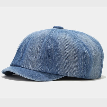 Denim Newsboy Cap – Vintage Baker Boy Hat for Men & Women NB004C33