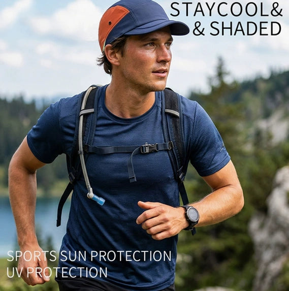 Compact and lightweight travel cap, perfect for outdoor activities and UV protection on the go