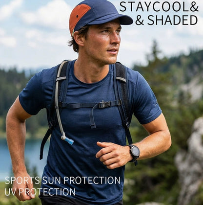 Compact and lightweight travel cap, perfect for outdoor activities and UV protection on the go