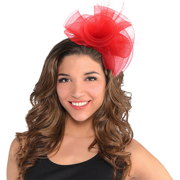 FORBUSITE red fascinator hat 