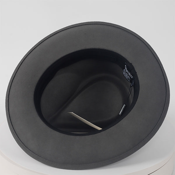 wide brim black fedora​