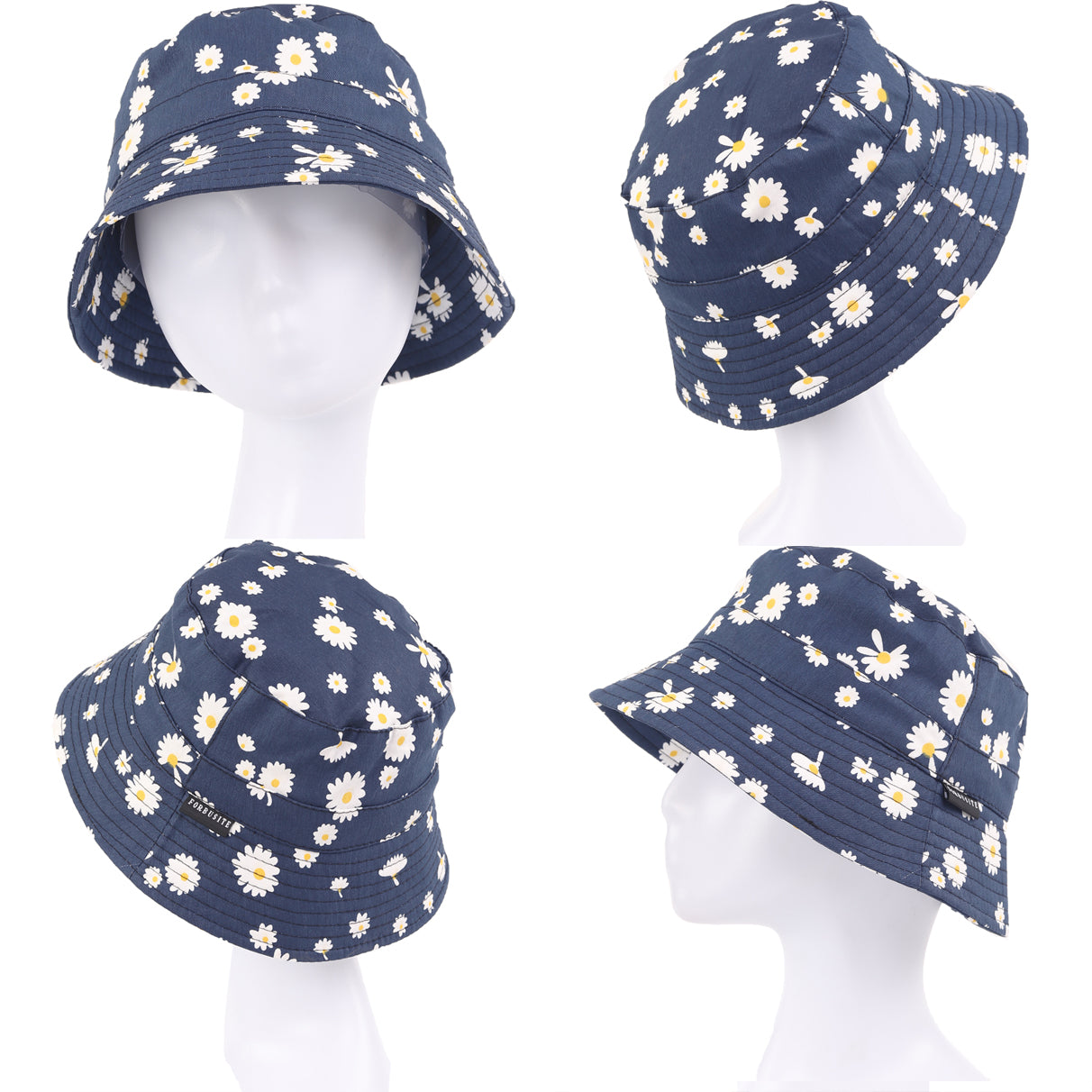  forbusite floral Bucket Hats women cotton 