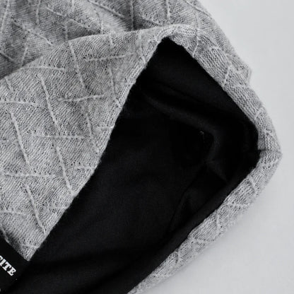 FORBUSITE slouchy beanie smooth black fabric lining detail