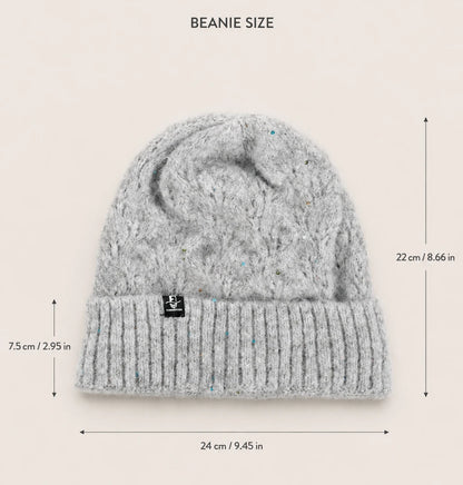 FORBUSITE B5039 beanie size chart showing 22 cm height, 24 cm width, and 7.5 cm cuff