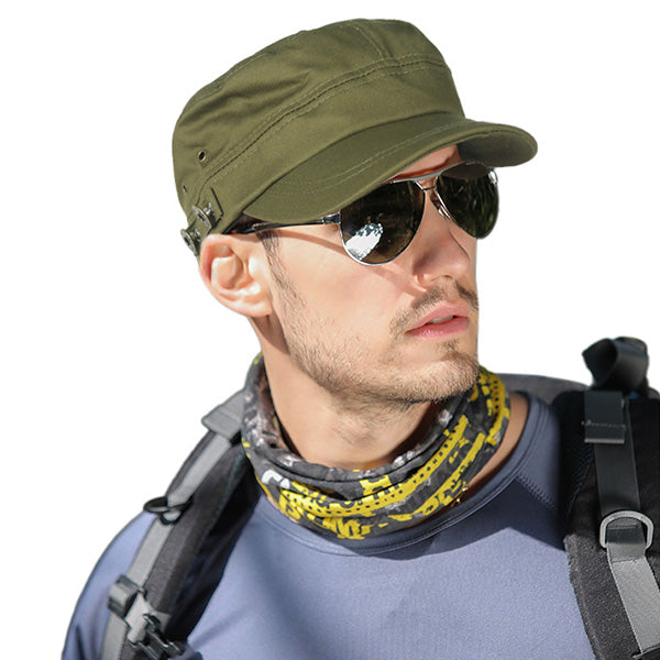 forbusite Men Military Style Cadet Hats cotton 
