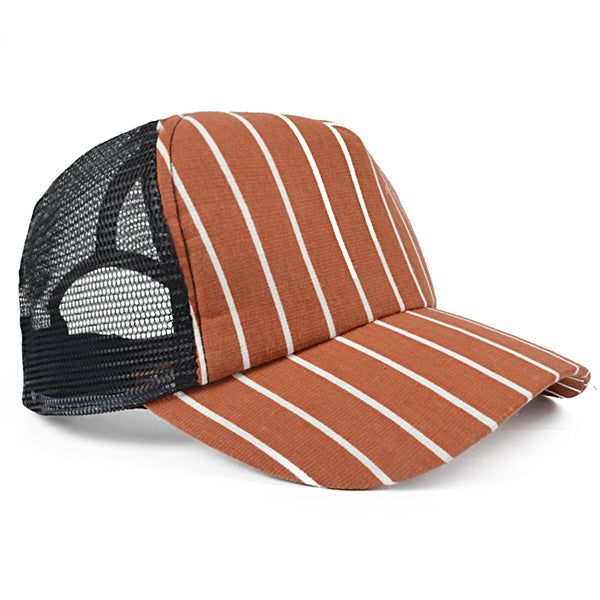 forbusite Striped Mesh Trucker Hat 
