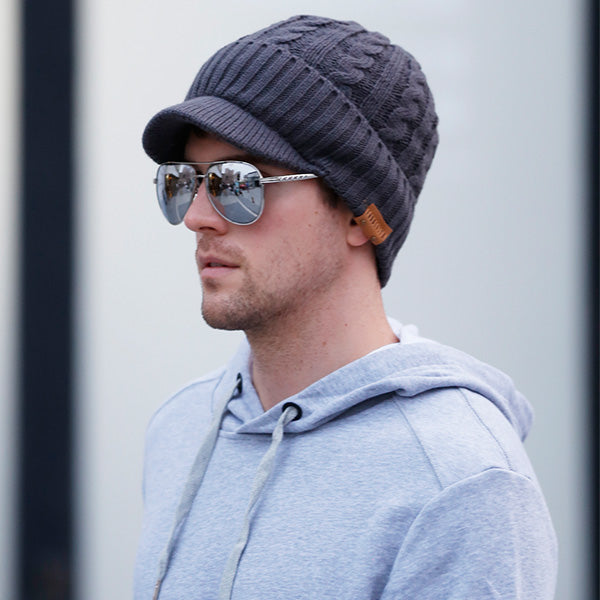 forbusite men beanie with brim 