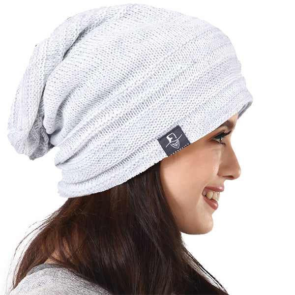 forbusite white women slouchy beanie for winter