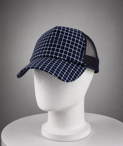 Blue trucker hat lifestyle urban fashion styling