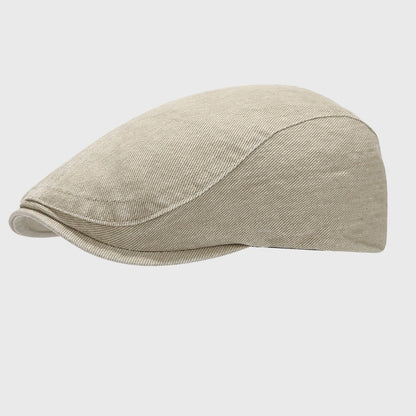 Distressed Denim Flat Cap - Vintage Ivy Cap, Adjustable Fit T004C13