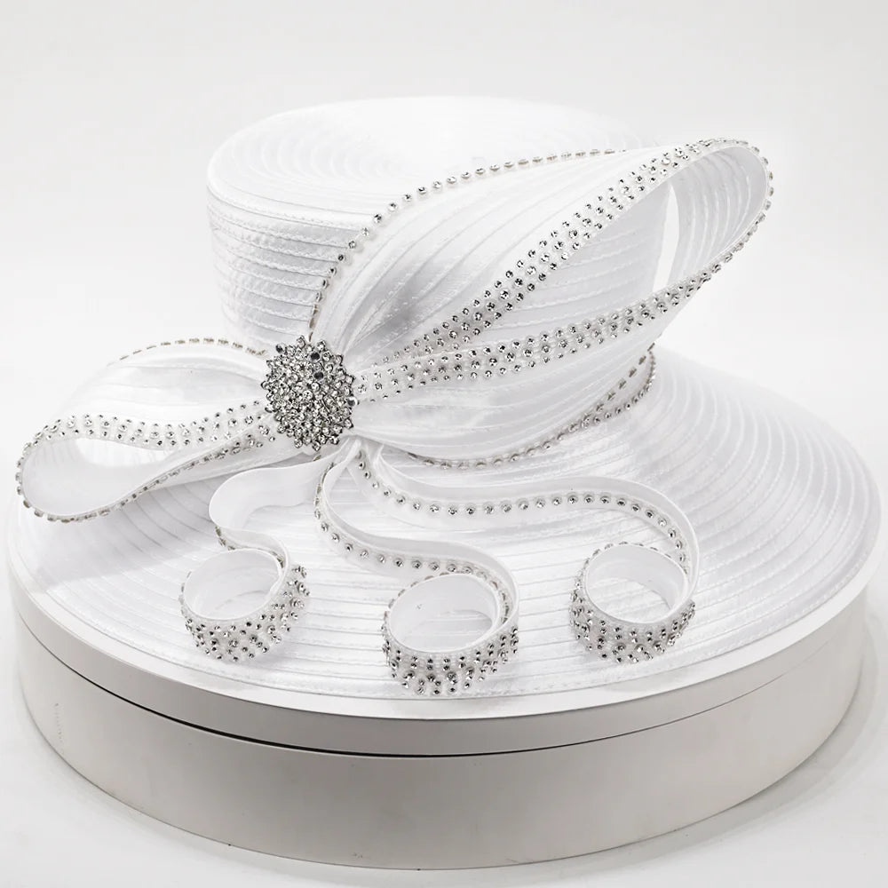 elegant white church hats