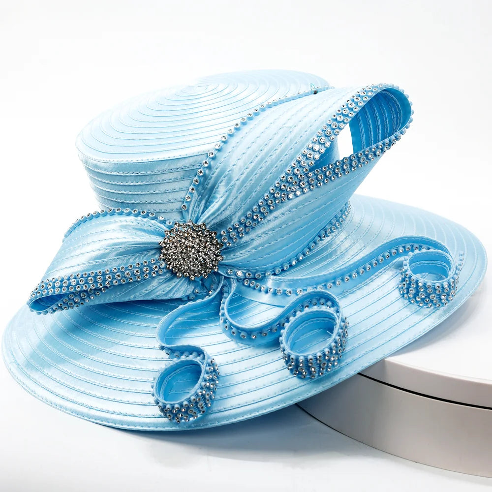 blue church hat
