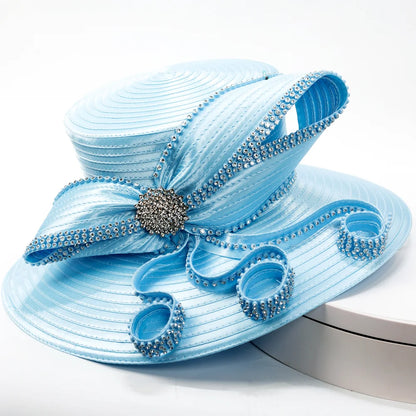 blue church hat