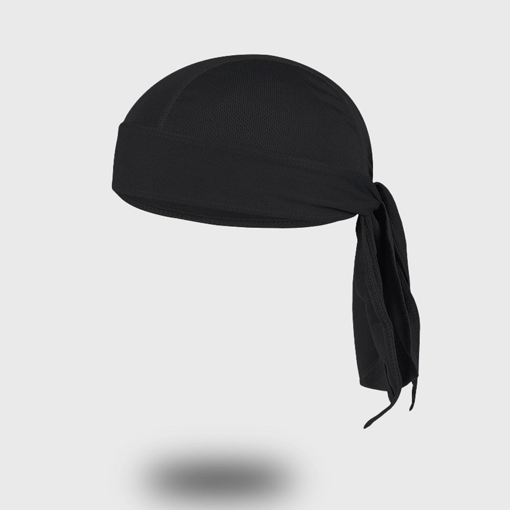 Lightweight sports bandana in black for men and women, ideal for outdoor workouts