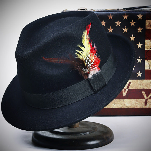 forbusite mens wool fedora trilby hat