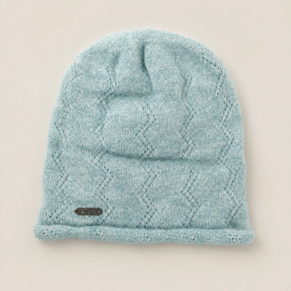 Mint green women’s fleece-lined slouchy beanie