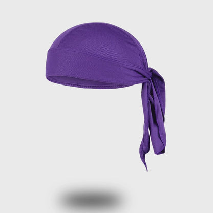 Purple lightweight headband designed for sports and running