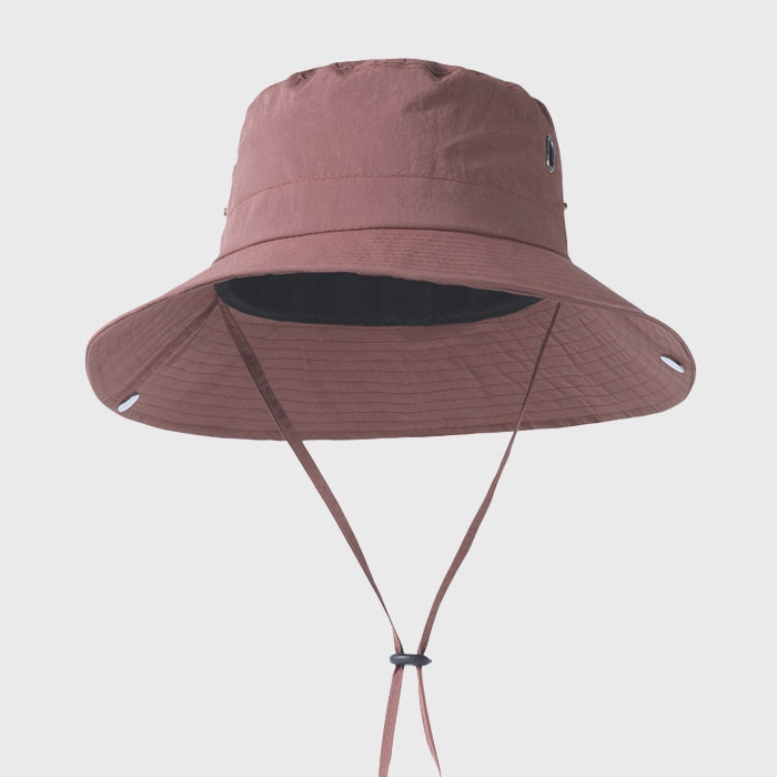 Pink FORBUSITE Quick-Dry UV Protection Hat, stylish and functional for outdoor activities.