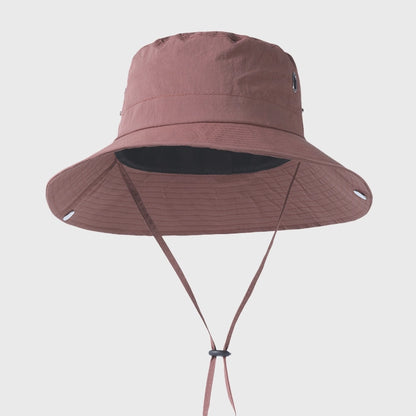 Pink FORBUSITE Quick-Dry UV Protection Hat, stylish and functional for outdoor activities.
