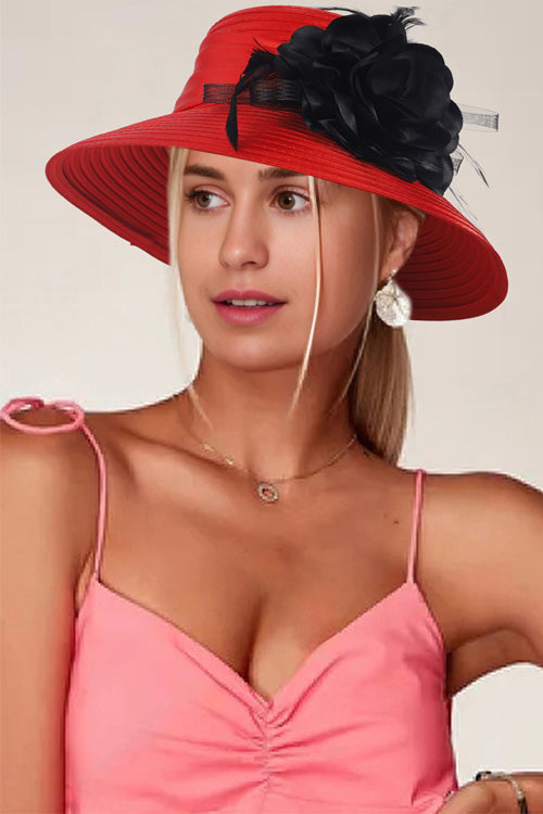 forbusite hats for church red with black