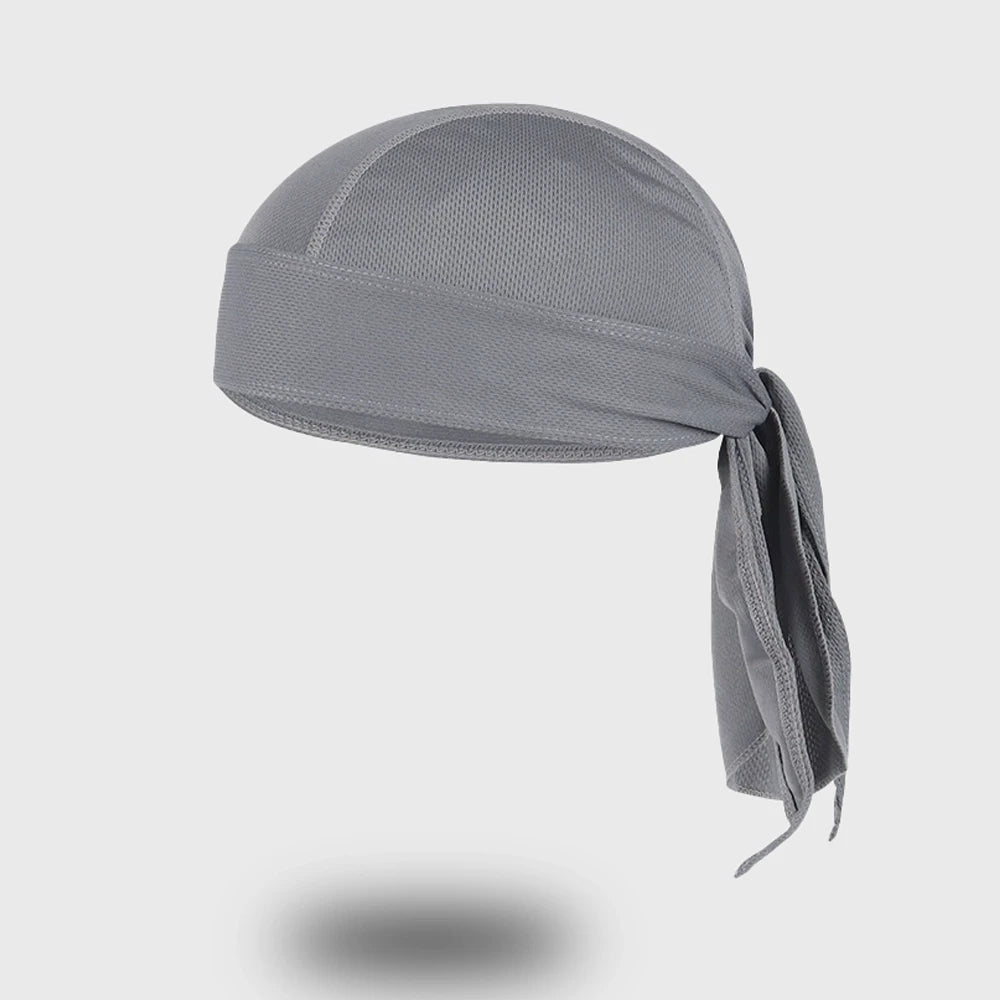 Gray quick-dry headband, breathable, lightweight for athletes