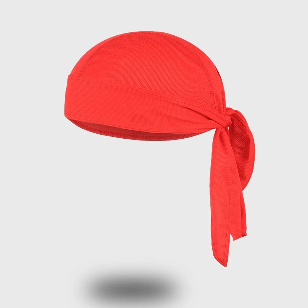 Red sports headband, lightweight, quick-drying fabric for runners