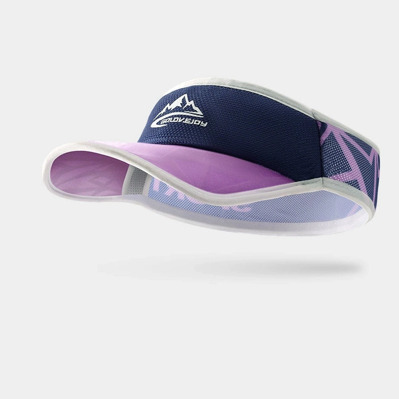 Breathable running visor hat, unisex design, ideal for outdoor sun protection during sports activities.