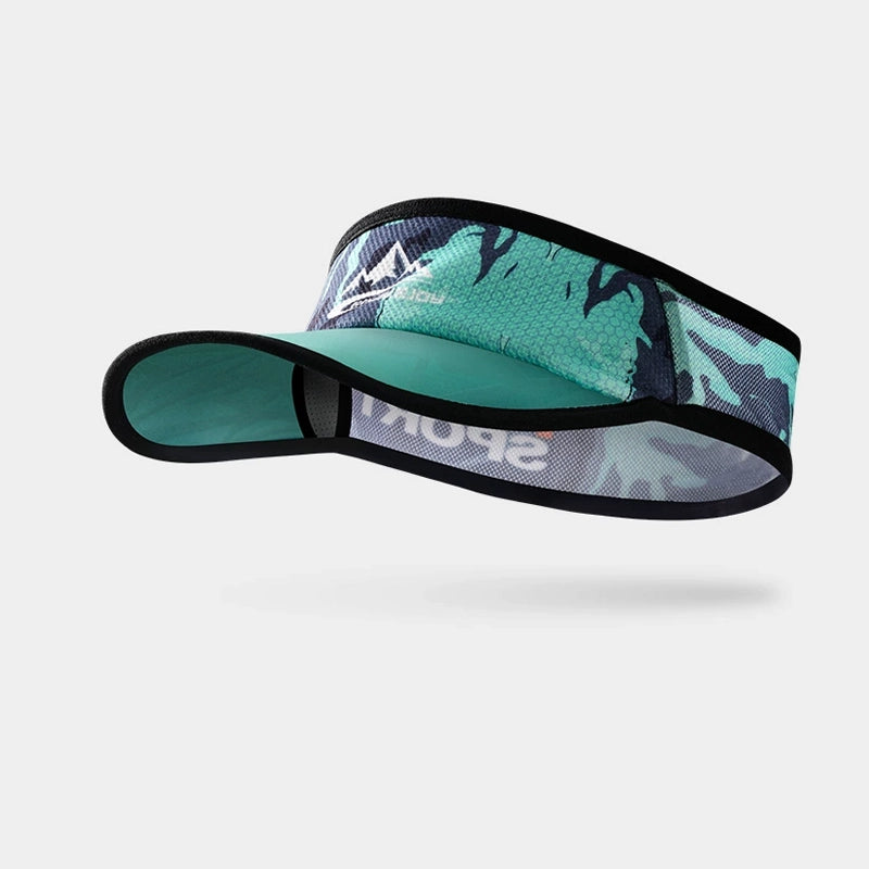 Women's sports visor hat, breathable and lightweight, ideal for running and outdoor activities with UV protection.