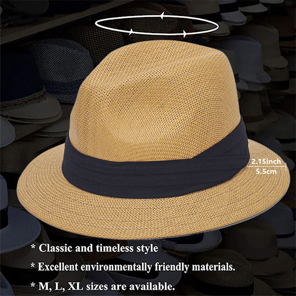 straw trilby fedora hat 