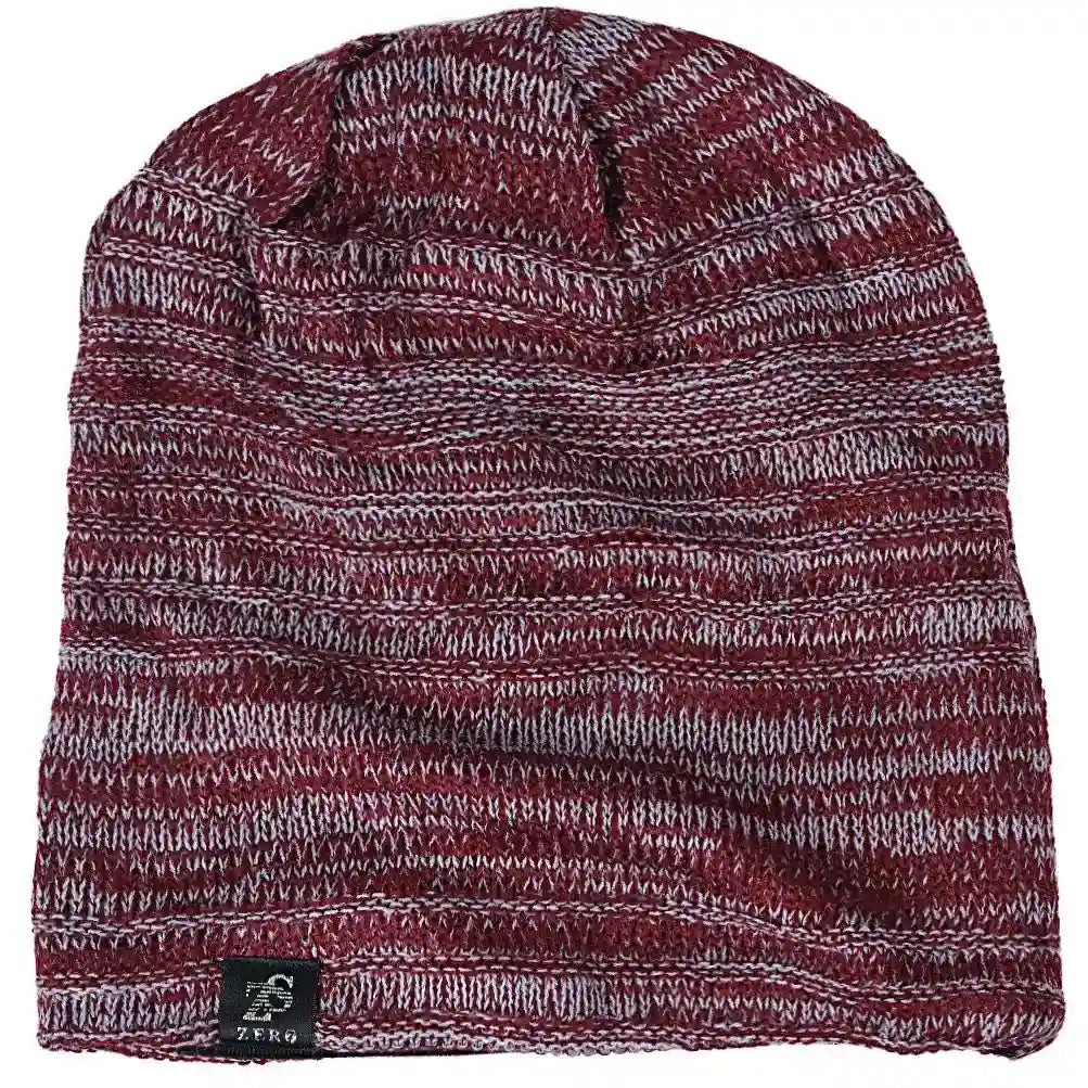 Striped baggy beanie cap with loose oversized design, casual streetwear beanie for men and women by FORBUSITE