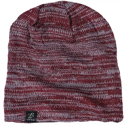 Striped baggy beanie cap with loose oversized design, casual streetwear beanie for men and women by FORBUSITE