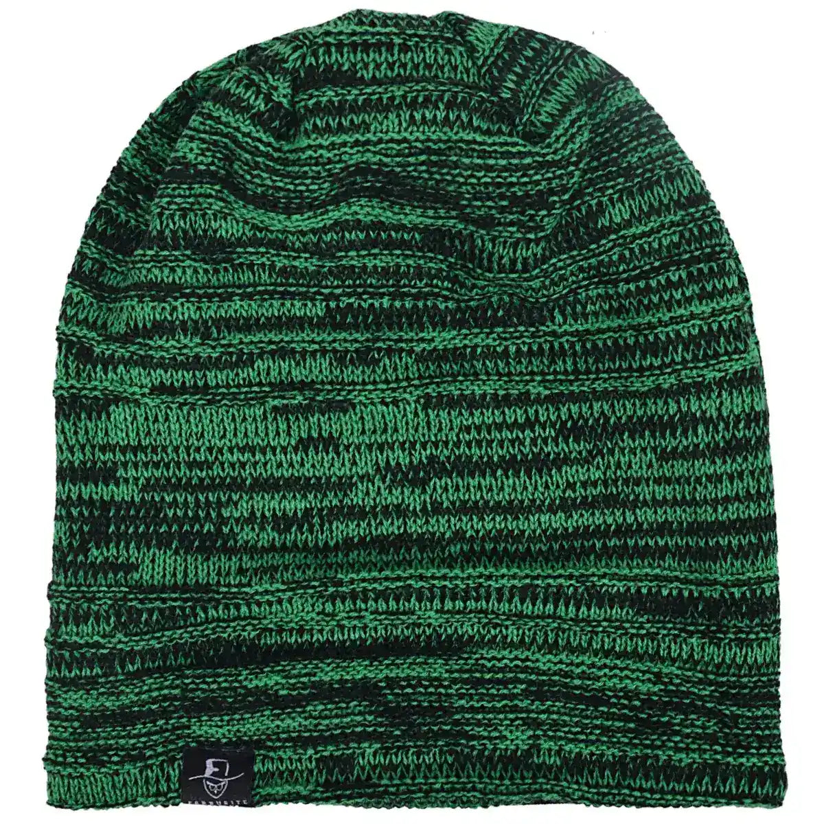 Striped loose fit beanie hat, oversized knit design suitable for men and women