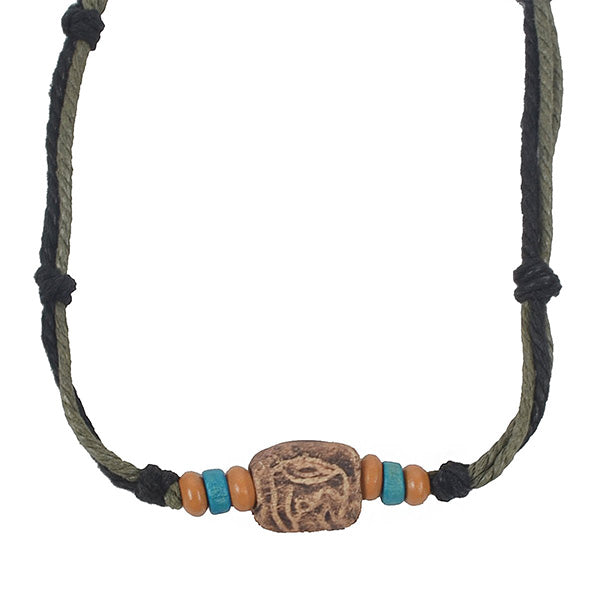 forbusite surfer necklace for men choker green with black