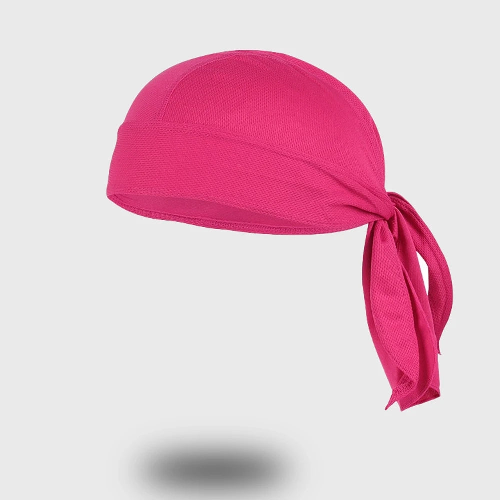 Sweat-absorbing sports headband in pink, designed for athletic workouts