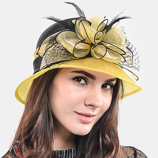 tea party hats yellow