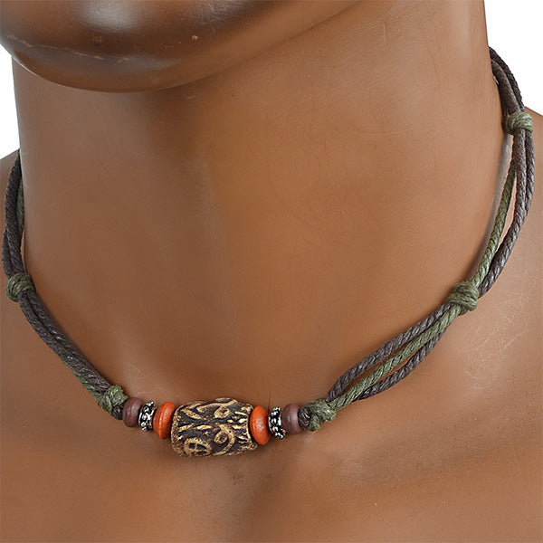 forbusite vintage men beach necklaces green
