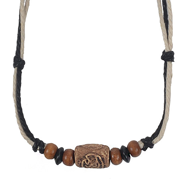 Men Choker Necklace with Pendant Bead