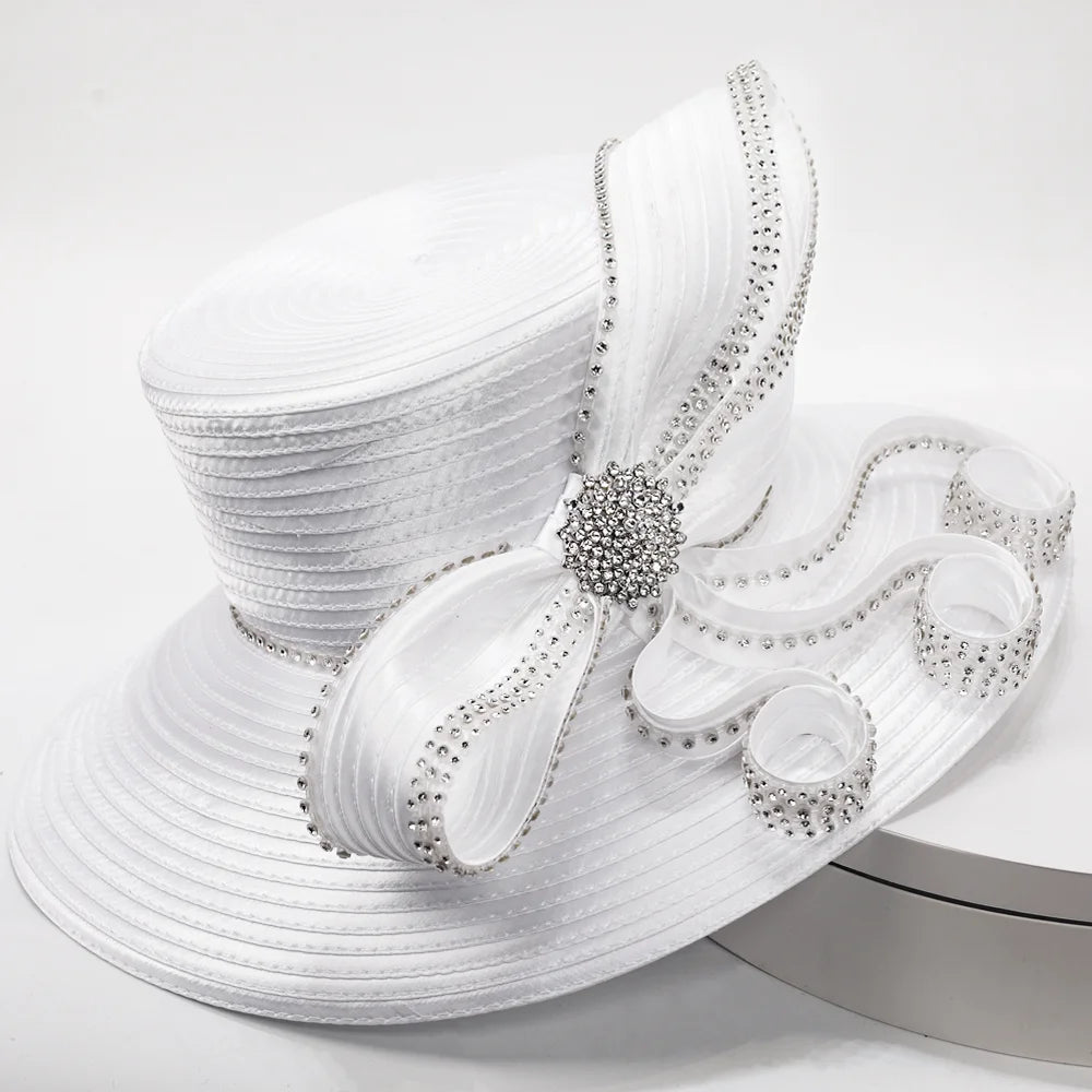 women's white hats for church