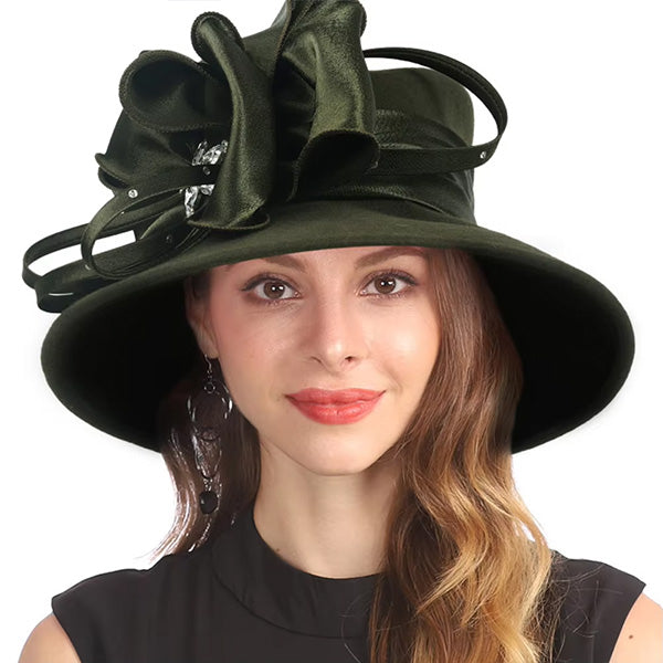 winter green church hat