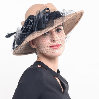 women's wool hat with brim​