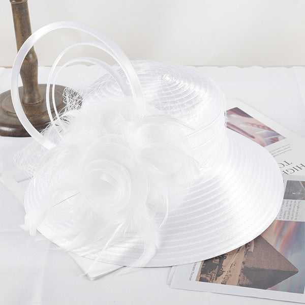 vercy womens wedding hat white