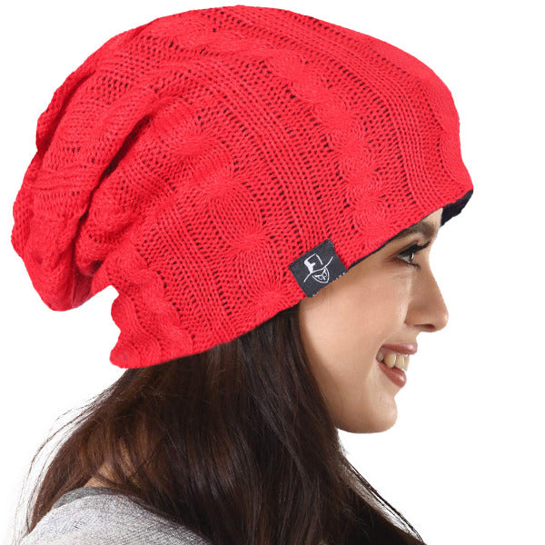 FORBUSITE Women Slouchy Cable Beanie Hats 