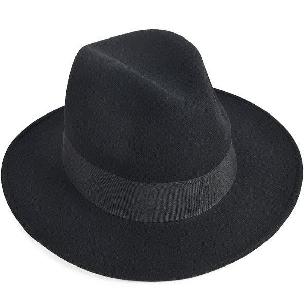 forbusite Wool Fedora Hats black