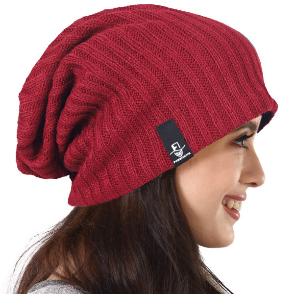 FORBUSITE Women Knit Long Slouchy Beanie 