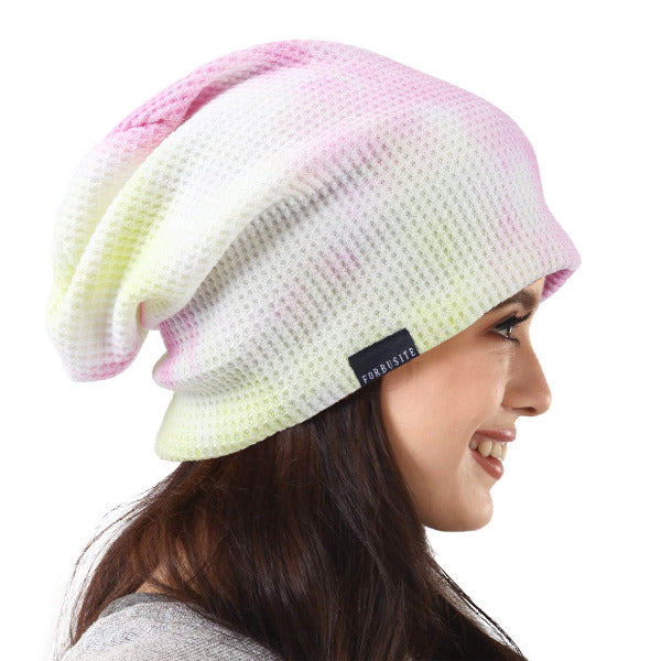  forbusite Womens Cotton Tie-dye Slouchy Beanie Hat 