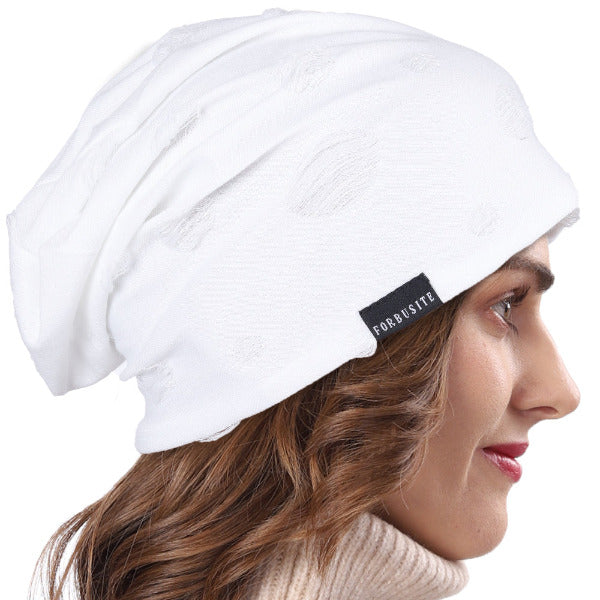 FORBUSITE Women Lightweight Beanie white