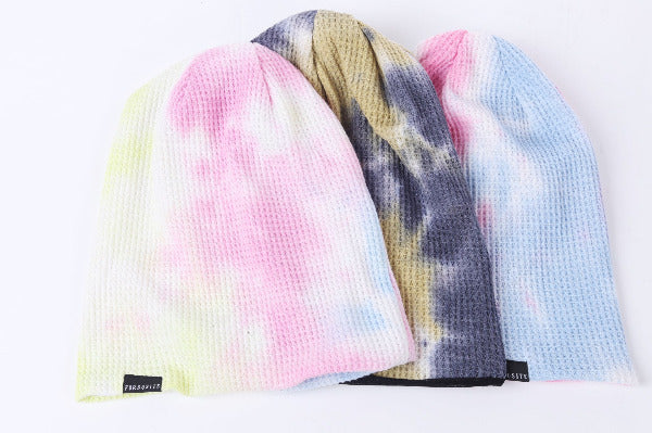 forbusite Womens Cotton Tie-dye Slouchy Beanie Hat - forbusitehats