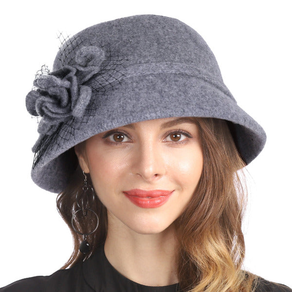 forbusite Wool Felt Cloche Hat 