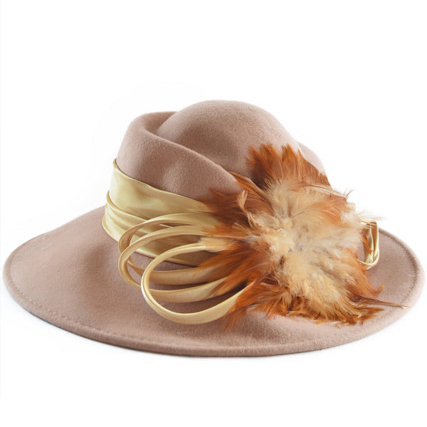 forbusite women Wool Felt church Hats winter