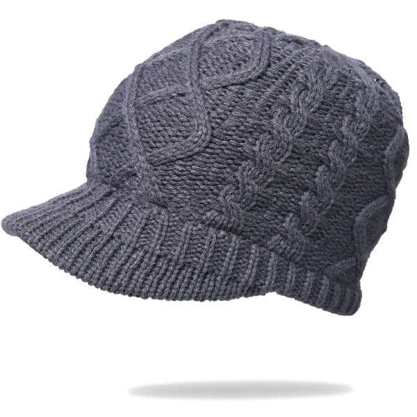 forbusite women knit beanie with visor hole
